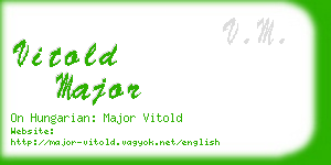 vitold major business card